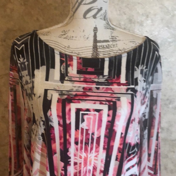 Style & co. Long Sleeve Sparkling Floral Top - Picture 2 of 8